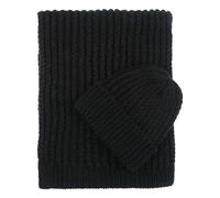 Kaporal, Kit Bonnet et Echarpe pour Femme, Modèle LUDI, Couleur Black, Taille Unique