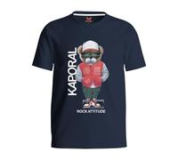 Kaporal Onour, Tee Shirt Manches Courtes, pour Garcon, 100% Coton, Coupe Regular, Col Rond, Couleur Navy, Taille 12A