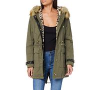 Kaporal - Parka régular Femme à Capuche avec Fausse Fourrure Amovible - Lofty - Femme - XS Vert Kaki