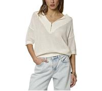 KAPORAL - Polo blanc ajouré Femme LAIZA XL