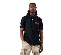 Kaporal, Polo Manches Courtes, Modèle BARNI, Coupe Regular, pour Homme, 100% Coton_Bio, Couleur Black, Taille S