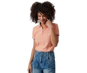 Kaporal, Polo Manches Courtes, Modèle Jule, Coupe Fitted, pour Femme, 96% Coton_Bio - 4% Elasthanne, Couleur Corail, Taille S