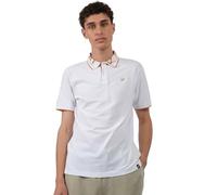 Kaporal, Polo Manches Courtes, Modèle Noah, Coupe Regular, pour Homme, 96% Coton_Bio - 4% Elasthanne, Couleur White, Taille L