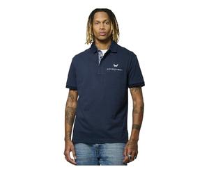 Kaporal, Polo Manches Courtes, pour Homme, 100% Coton_Bio, Coupe Regular, Col Polo, Couleur Navy, Taille M