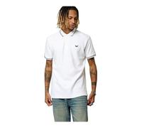 Kaporal, Polo Manches Courtes, pour Homme, 100% Coton_Bio, Coupe Regular, Col Polo, Couleur White, Taille S