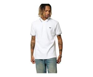 Kaporal, Polo Manches Courtes, pour Homme, 100% Coton_Bio, Coupe Regular, Col Polo, Couleur White, Taille S