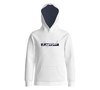 Kaporal, Sweat Non Zippé, pour Garcon, 60% Coton - 40% Polyester, Coupe Regular, Col Capuche, Couleur White, Taille 16A