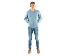 Kaporal, Sweat Zippé, pour Homme, 35% Coton - 65% Polyester, Coupe Regular, Col Capuche, Couleur Sky, Taille 2XL