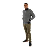 Kaporal, Sweat Zippé, pour Homme, 62% Polyester - 35% Viscose - 3% Elasthanne, Coupe Regular, Col Montant, Couleur Navy, Taille L