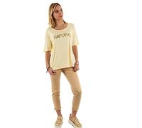 Kaporal - T-Shirt Fin Jaune Femme en 100% Viscose Bio - Joel - M - Beige