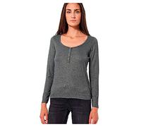 Kaporal Tee Shirt Femme-Modèle FERGY-Couleur Dark Grey Melanged-Taille S, Dargrm, S Women's