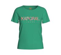 Kaporal, Tee Shirt Manches Courtes, pour Femme, 95% Coton_Bio - 5% Elasthanne, Coupe Fitted, Col Rond, Couleur Menthol, Taille S