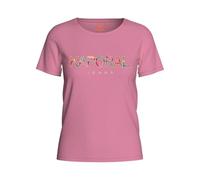 Kaporal, Tee Shirt Manches Courtes, pour Femme, 95% Coton_Bio - 5% Elasthanne, Coupe Fitted, Col Rond, Couleur Pink, Taille XS
