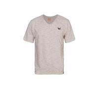 Kaporal, Tee Shirt Manches Courtes, pour Homme, 97% Coton - 3% Polyester, Coupe Regular, Col en V, Couleur Craie, Taille XL