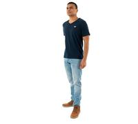 Kaporal, Tee Shirt Manches Courtes, pour Homme, 97% Coton - 3% Polyester, Coupe Regular, Col en V, Couleur Navy, Taille S