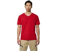 Kaporal, Tee Shirt Manches Courtes, pour Homme, 97% Coton - 3% Polyester, Coupe Regular, Col en V, Couleur Red, Taille M