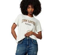 Kaporal, Tee Shirt pour Femme, Coupe Regular, Manches Courtes, Col Rond, Modèle Salto, Couleur Off White, Taille XS