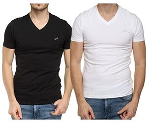 Kaporal, Tee Shirt pour Homme, Modèle Gift, Couleur White/Black, Taille S