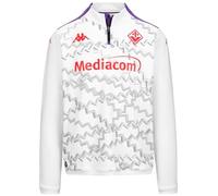 Kappa ACF Fiorentina Sweat d'entraînement pour Homme en Tissu Technique élastique avec Demi-Fermeture éclair et Protection Hydro-Way Protection, Coupe ajustée