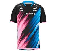 Kappa ACT Jersey Kombat GASLY Alpine F1 | Black/Blue Dresden/Pink BEGONI| 6Y