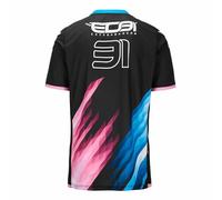 Kappa ACT Jersey Kombat OCON Alpine F1 | Black/Blue Dresden/Pink BEGONI| 6Y