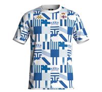 Kappa AMIROMS Deportivo T-Shirt de Sport à Manches Courtes et col Rond 100% Polyester Coupe Droite Blanc/Bleu Taille 6Y