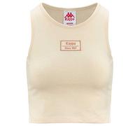 Kappa Authentic Stew Organic T-Shirt Femme, Blanc/Rose, XL