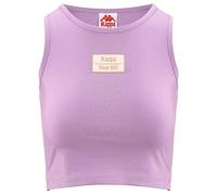 Kappa Authentic Stew Organic T-Shirt Femme, Violet/Blanc, XL