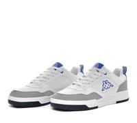 Kappa - Baskets basses, Homme, Polyester, Fitness, Modèle: Logo Manis, White Blue Sapphire, 44 EU