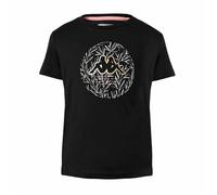 KAPPA Bessya - T-shirt fille manches courtes 100% coton - Noir, coupe ajustée 10 ans