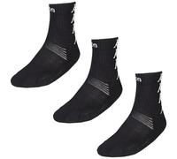 Kappa Chaussette d'Entraînement Quart de Haut pour Homme, Taille 11, Noir/Blanc