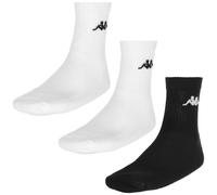 Kappa Chaussettes de Football, Noir, Blanc, 47-49 Mixte