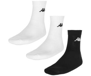 Kappa Chaussettes de Football, Noir, Blanc, 47-49 Mixte