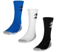 Kappa - Chaussettes, enfant/à,Padel,modèle Kombat Padel Spoxs 3Pack, Blue Royal - White - Black, 43-46