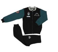 Kappa Combinaison enfant garçon en 100 % coton French Terry. Combinaison Full Zip en molleton légère, idéale pour l'automne et le printemps. Kappa Back To School., Art. 56 Noir, 14 ans