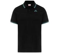 Kappa Ezio 2 Polo Homme Confortable et Stylé, Noir, Turquoise Lt et Azure Turquoise, Taille 4XL