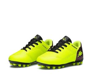 Kappa Garçon Kombat Player FG Kid, Neon Yellow Black, 36 EU