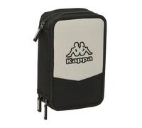 KAPPA GREY - Trousse scolaire avec 37 outils inclus, trousse pour enfant, idéale pour les enfants de 5 à 14 ans, confortable et polyvalente, qualité et résistance, 12,5 x 5,5 x 19,5 cm