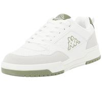 Kappa Homme Logo Manis Athletic Shoes, White-Green Olivine, 44 EU
