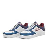 Kappa Homme Logo MASERTA Sneaker, Blanc/Bleu Gulf, 39 EU
