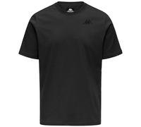 Kappa IRATEKO T-Shirt pour Homme en Coton Coupe régulière avec col Rond et Insert en Maille Style Sportif Noir Taille M