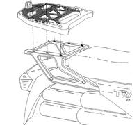 KAPPA K200 Support Avec Plaque MONOKEY Pour Honda 600 XL V TRANSALP 1988-1996