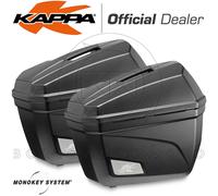 Kappa K22 Paire Valises Latéral Cockpit Noir Tuiles Monokey Universel Moto