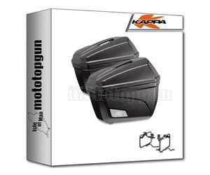 kappa k22n + kl202 valises laterales k22n + supports laterales compatible avec honda xl 125 v varadero 2007 2008 2009 2010 2011 2012 2013 2014 mototopgun