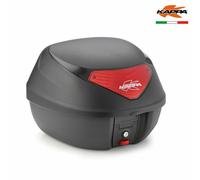 K29N - Kappa Valise MONOLOCK 29 litres noir gaufré avec catadioptres rouges