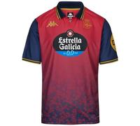 Kappa Kombat Deportivo de LA CORUÑA 25/26 - Maillot de Football Visiteur - 2e équipe - Design de qualité et Style Sportif - Coupe Normale et col Polo - Rouge/Bleu/doré L