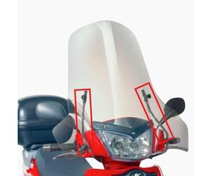 Kappa - KYMCO People S 50 - 125 - 200 (05 > 09) Kit fissaggio parabrezza