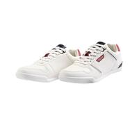 Kappa Lenom Chaussures de Sport pour Homme, Blanc/Rouge foncé, 44 EU