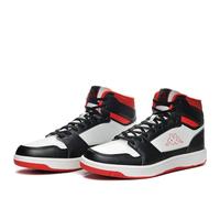 Kappa Logo Basil MD, Chaussure de Gymnastique Mixte, White Black Red, 36 EU