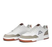 Kappa Homme Logo Manis Athletic Shoes, White-Brown DK Khaki, 36 EU